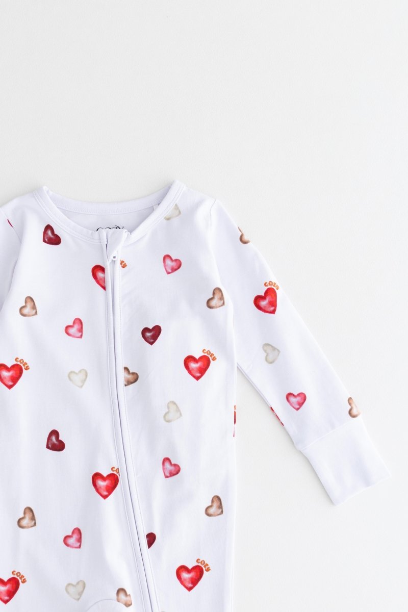 COZY In Love Cotton Zip Sleepsuit One Piece - Cozy Crew Club