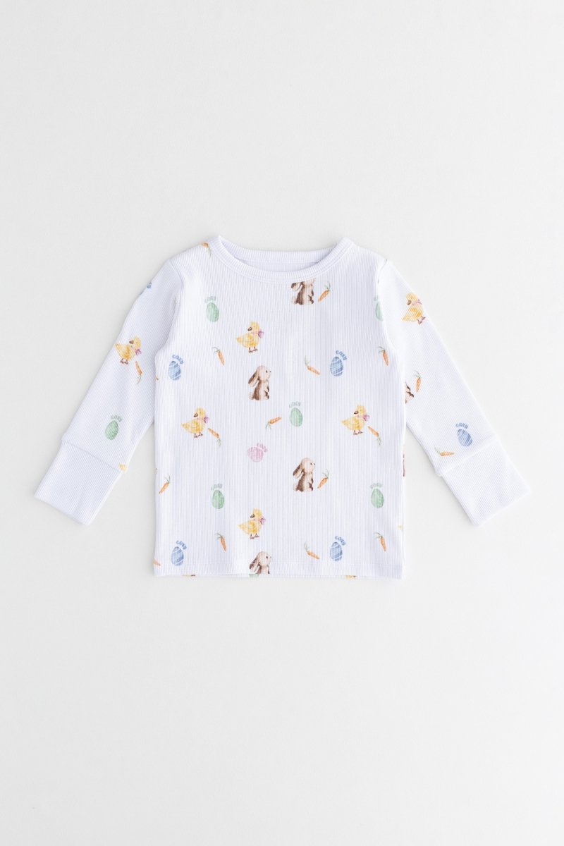 The COZY Hop Ribbed Cotton Two-Piece Set Long Sleeve Pyjamas - Cozy Crew Club