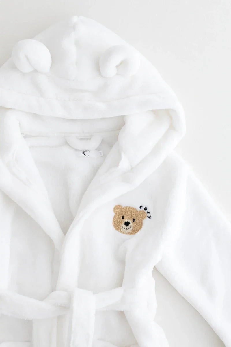 COZY Bear Hooded Dressing Gown Bear Ears - White Cozy Crew Club Dressing Gown mora-uk.myshopify.com cozy-bear-hooded-dressing-gown-bear-ears-white   baby, bath, bathrobe, bear, dressing gown, hooded, new in, personalise, soft, zero  COZY Bear Hooded Dressing Gown Bear Ears - White Cozy Crew Club Dressing Gown mora-uk.myshopify.com cozy-bear-hooded-dressing-gown-bear-ears-white   baby, bath, bathrobe, bear, dressing gown, hooded, new in, personalise, soft, zero