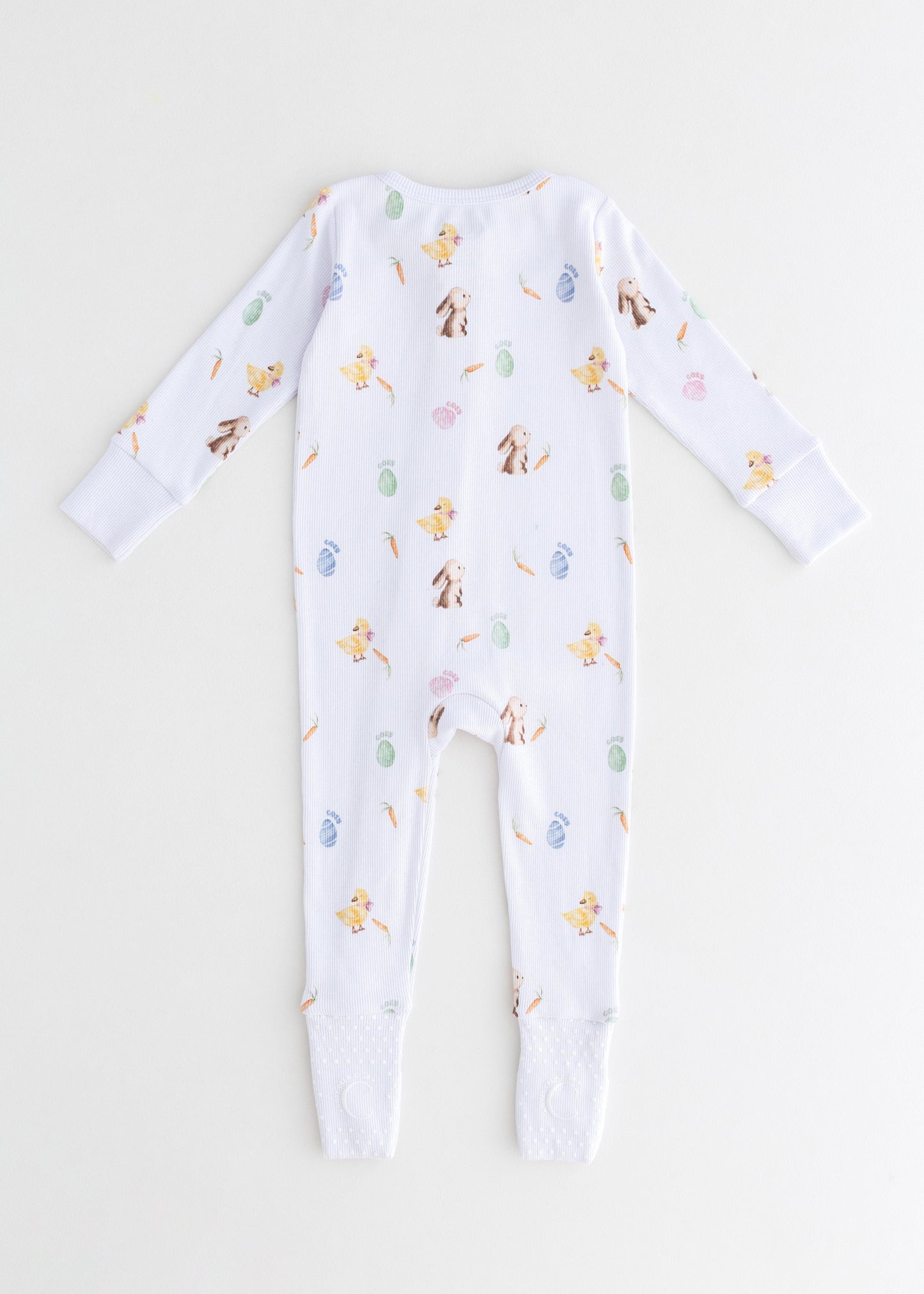 The Cozy Hop Sleepsuit Ribbed Cotton Zip One Piece