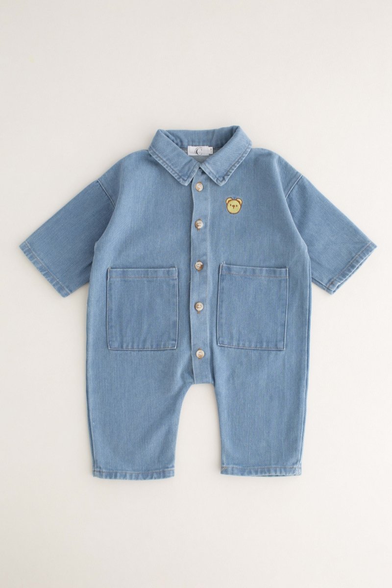 Bear Denim Piece Light or Dark Denim - Cozy Crew Club