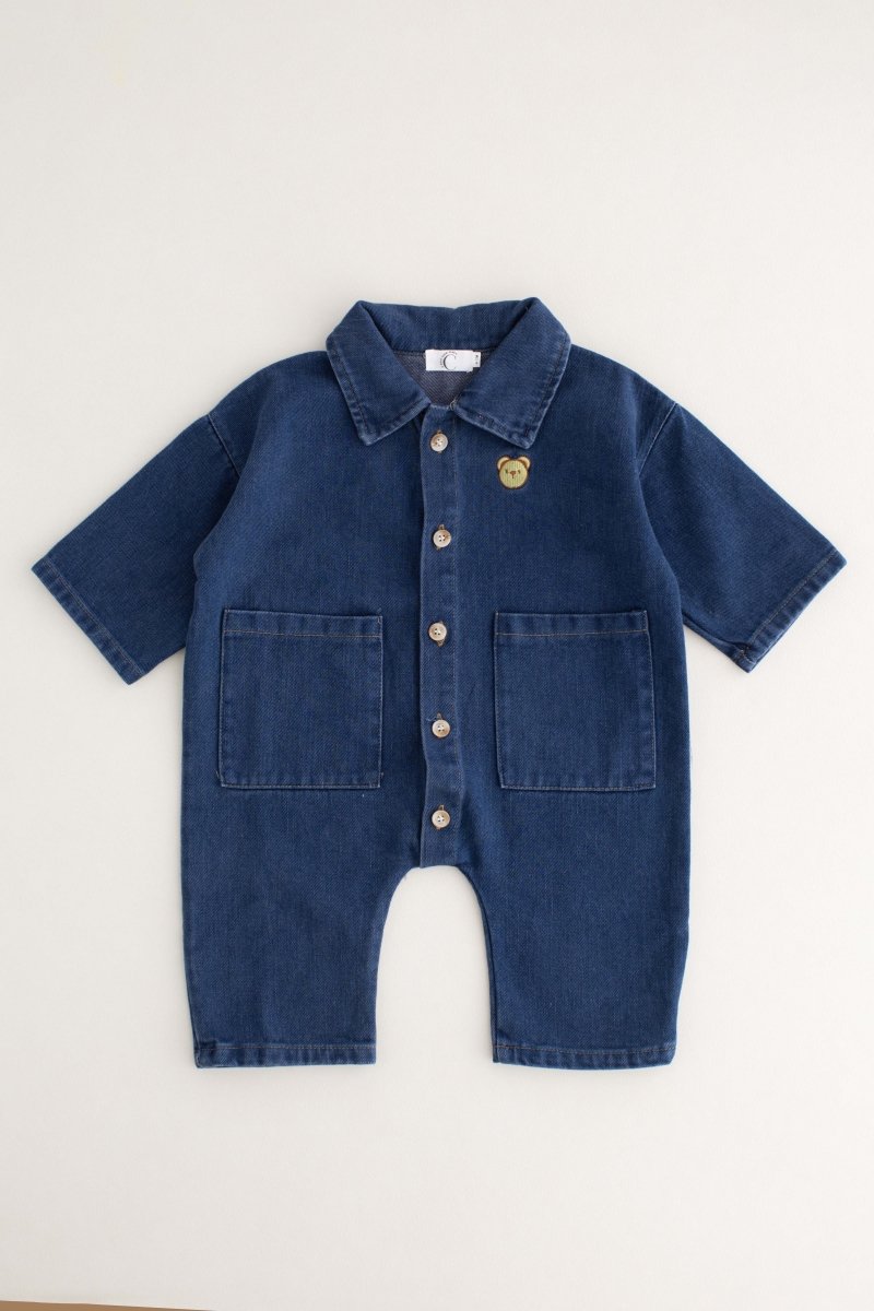 Bear Denim Piece Light or Dark Denim - Cozy Crew Club