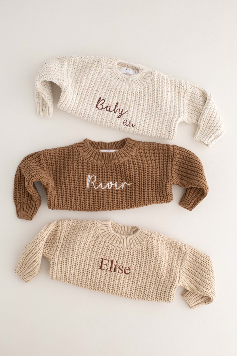 COZY Rainbow Speckle Chunky Sweater | Natural - Cozy Crew Club