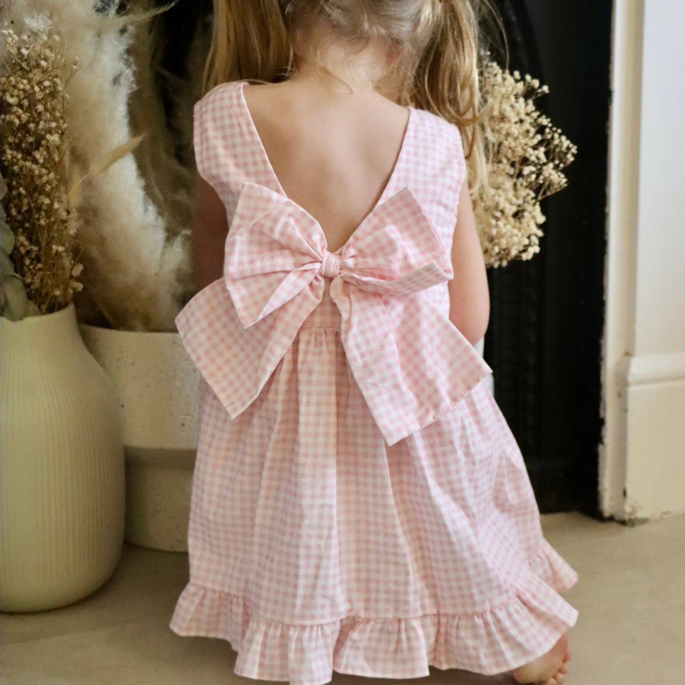 Strawberry Gingham Dress sample