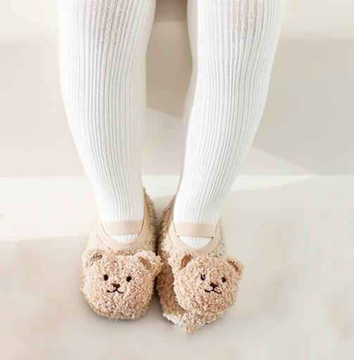 The Bear Strap Slippers in Beige