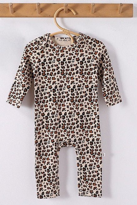 Little Wild One – Leopard Print Baby Romper - Cozy Crew Club