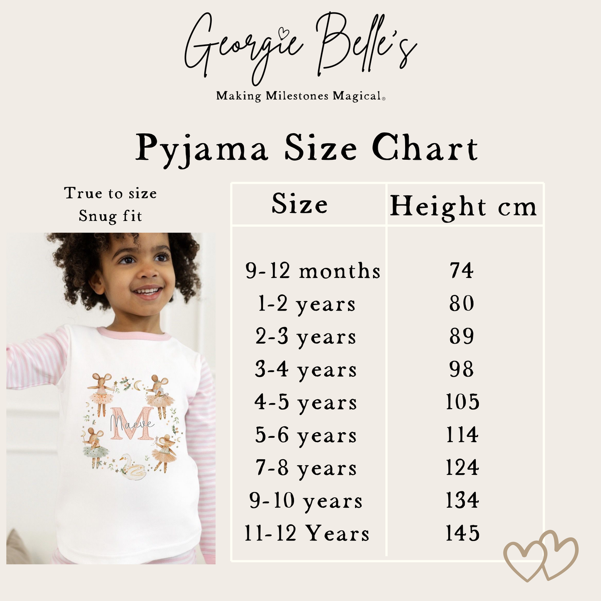 Personalised Starting School Pyjamas | 100% Cotton | Pink Trio Design