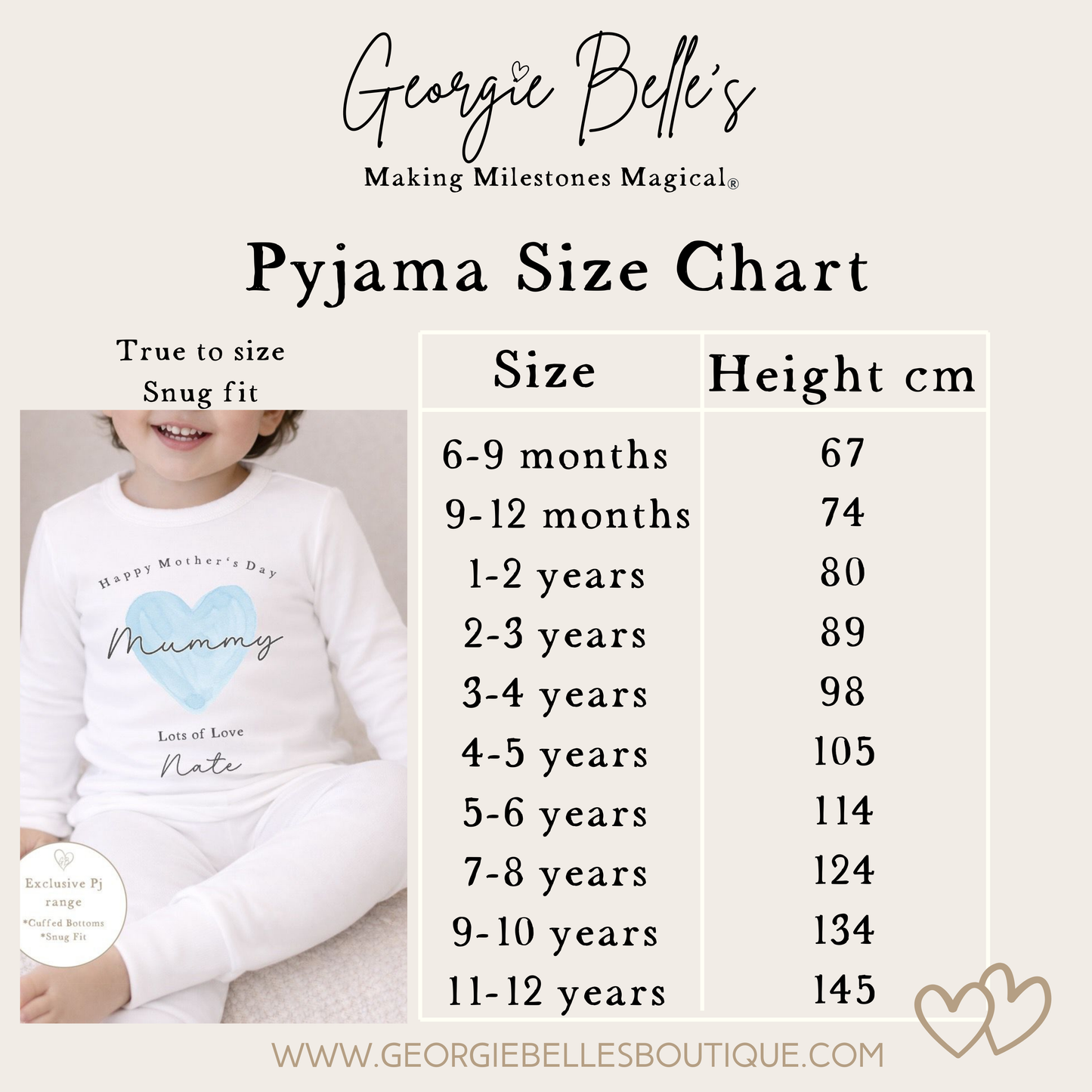 Personalised Mother's Day Pyjamas - Blue Bear Design