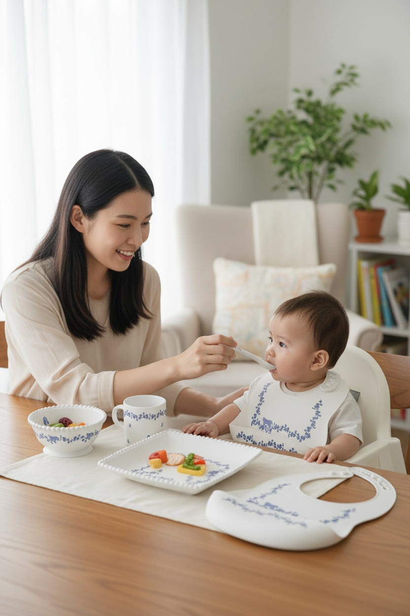 Le Petit ‘Porcelain’ bib