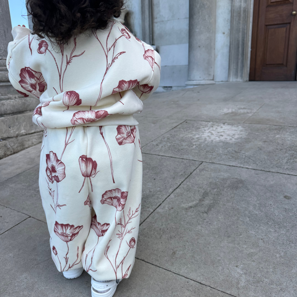 The Premium Poppy Set Tracksuit — White Daisy