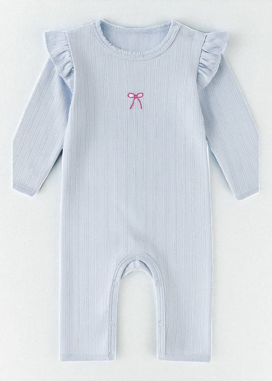 Knitted Bow Frill Romper