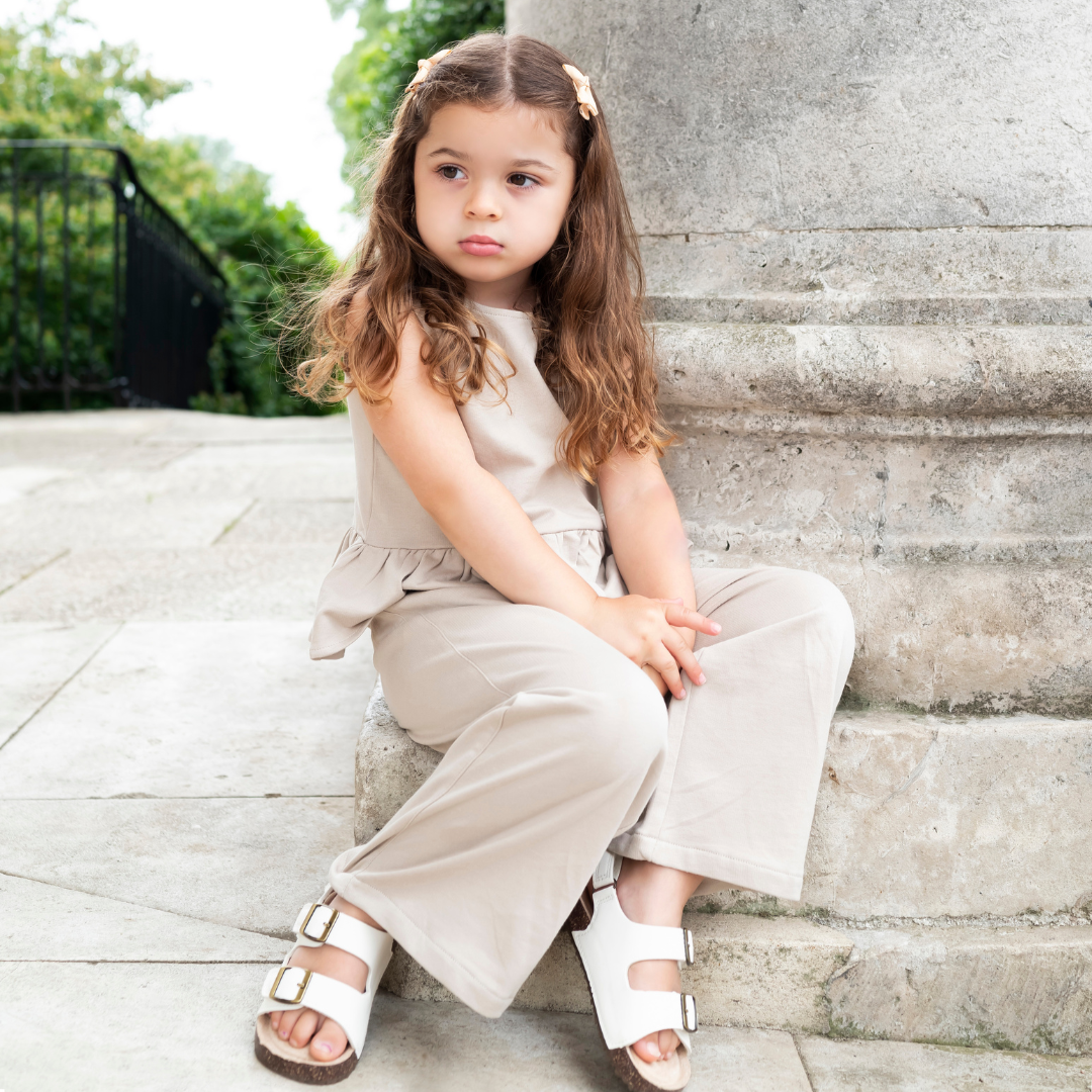 Peplum Summer Set - Light Beige