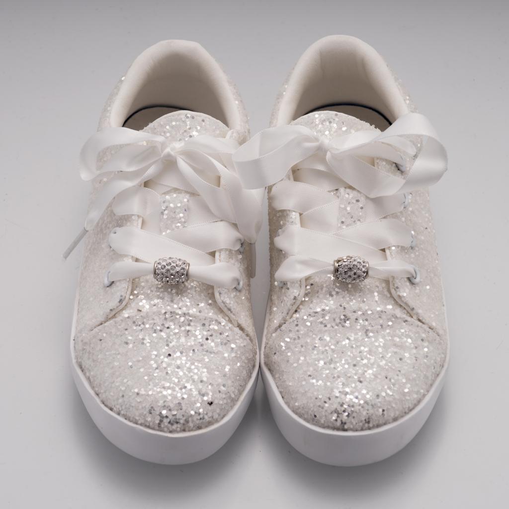 Paula's Communion Sparkle Occasion Trainers - Rose & Albert