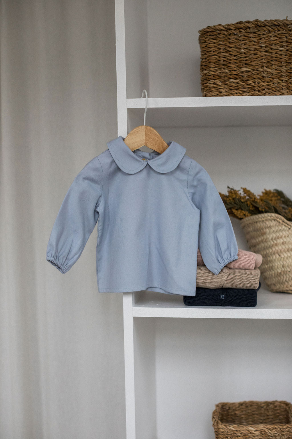 Peter Pan shirt in arctic blue