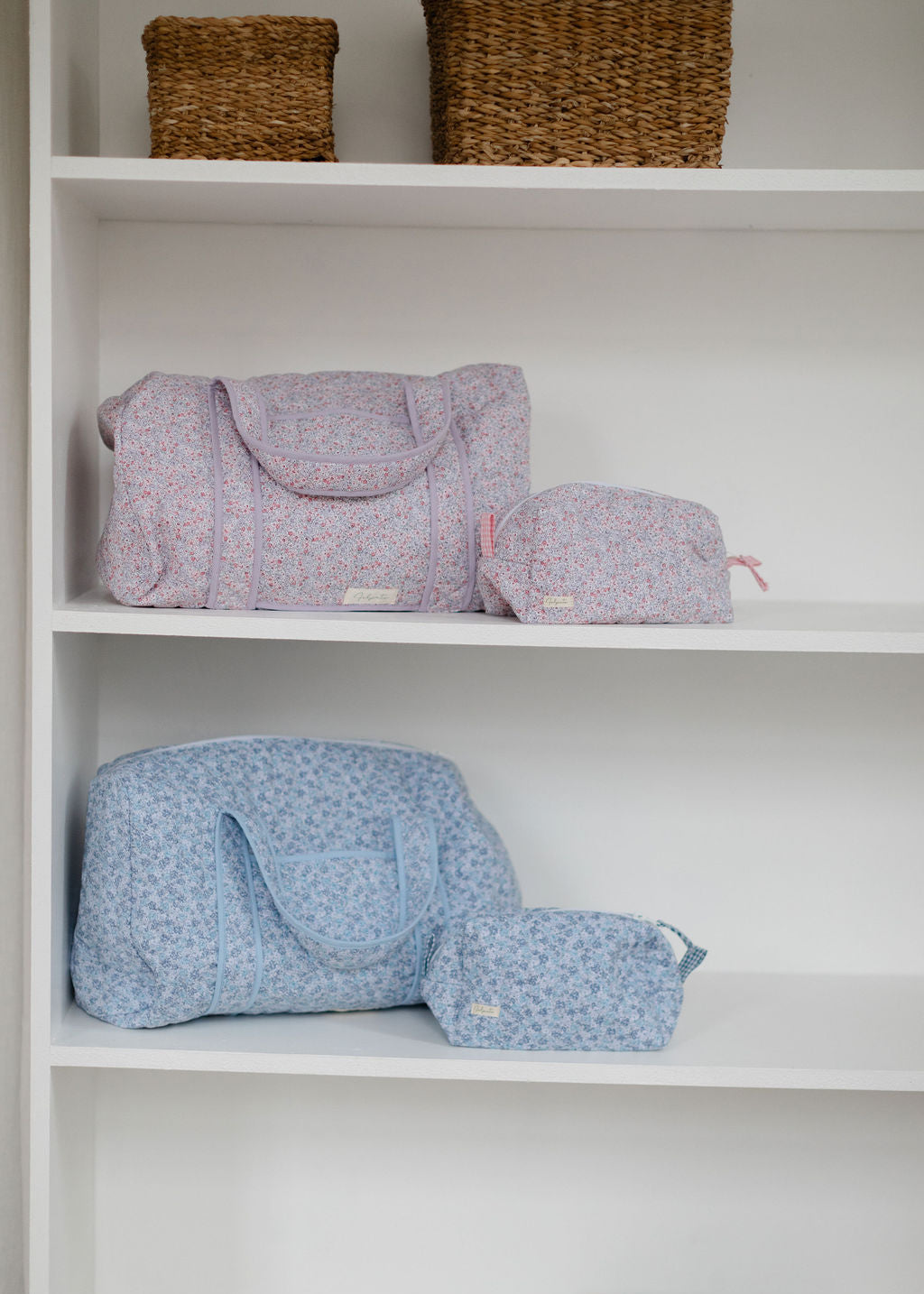 Toiletry Bag in Pink & Blue