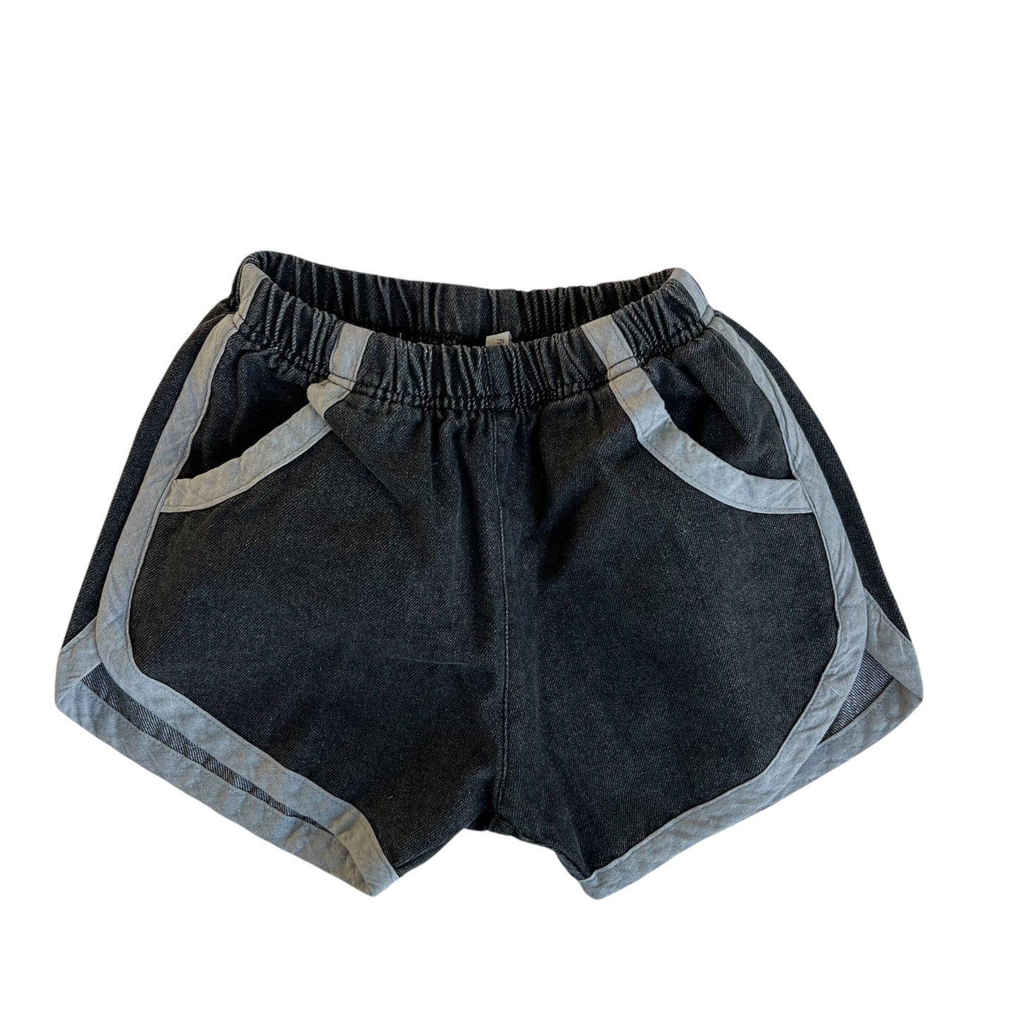 Acid wash denim shorts