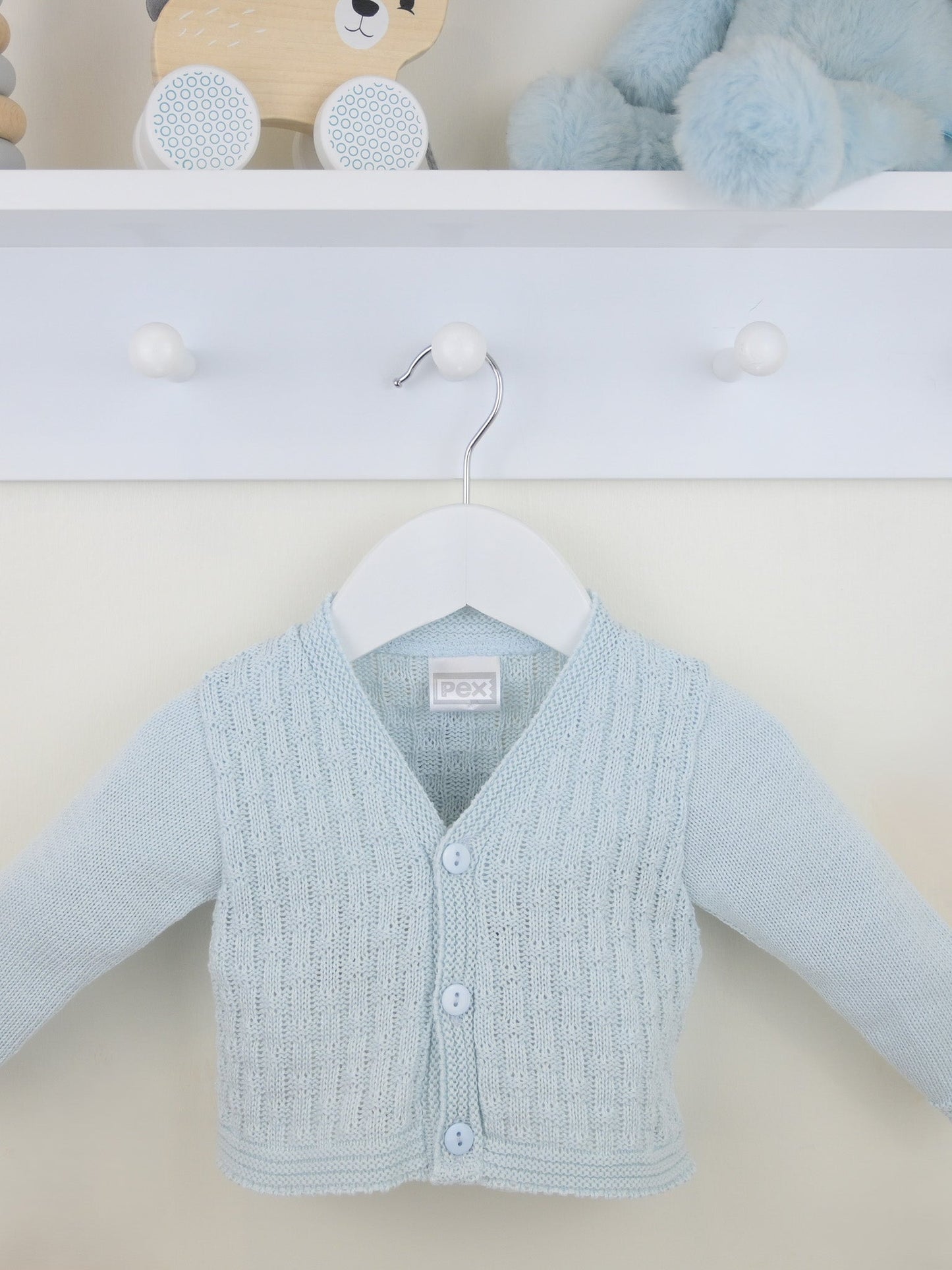 Pex 'Leon' blue knitted cardigan - Rose & Albert