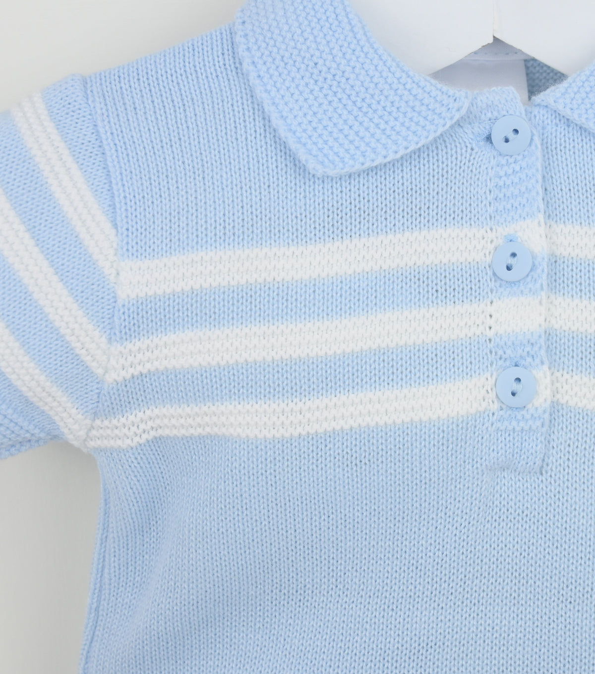 Pex Mateo Blue Knitted Short Suit - Rose & Albert