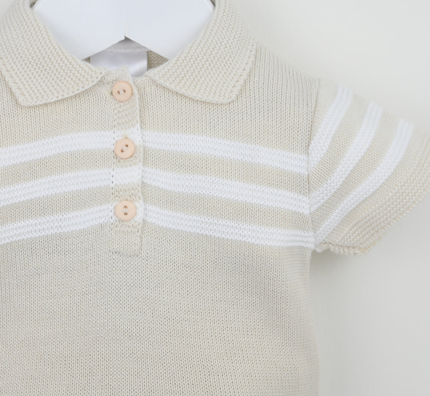 Pex Mateo Natural Knitted Short Suit - Rose & Albert