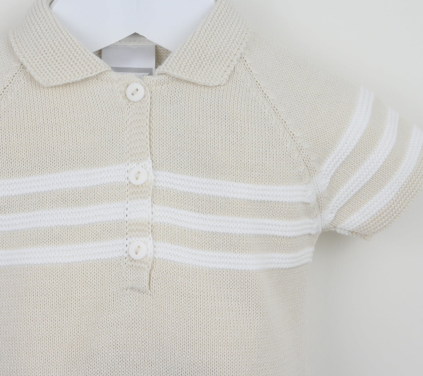 Pex Mateo Natural Knitted Romper - Rose & Albert