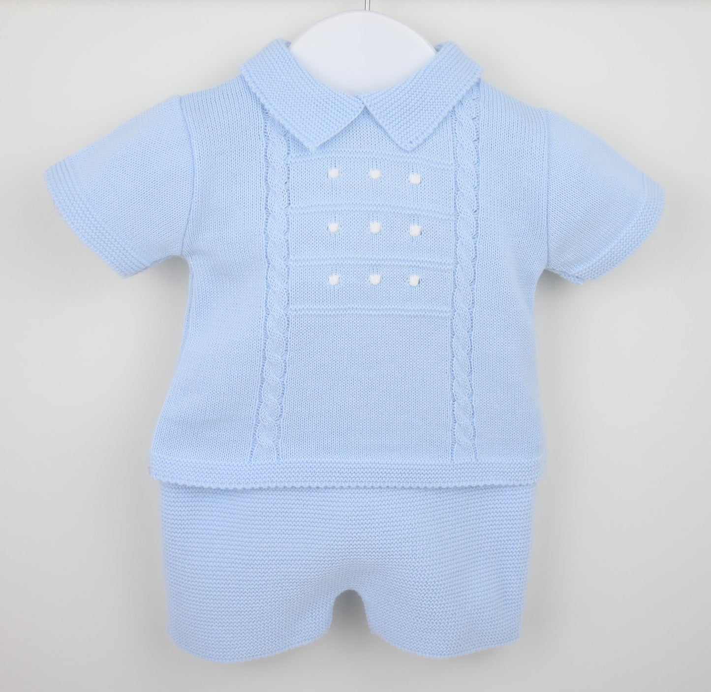 Pex Thomas Blue Knitted Short Suit - Rose & Albert