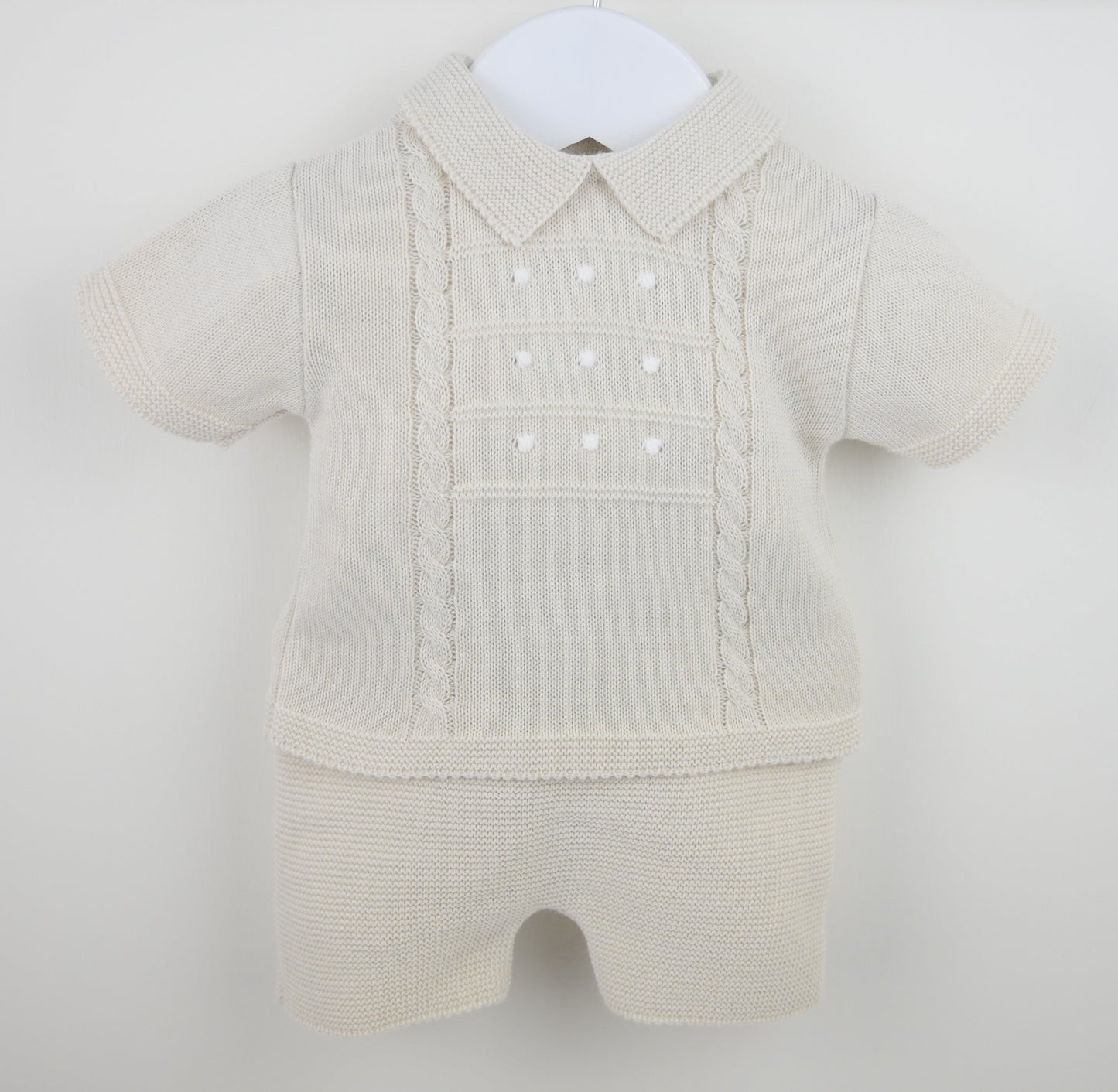 Pex Thomas Natural Knitted Short Suit - Rose & Albert