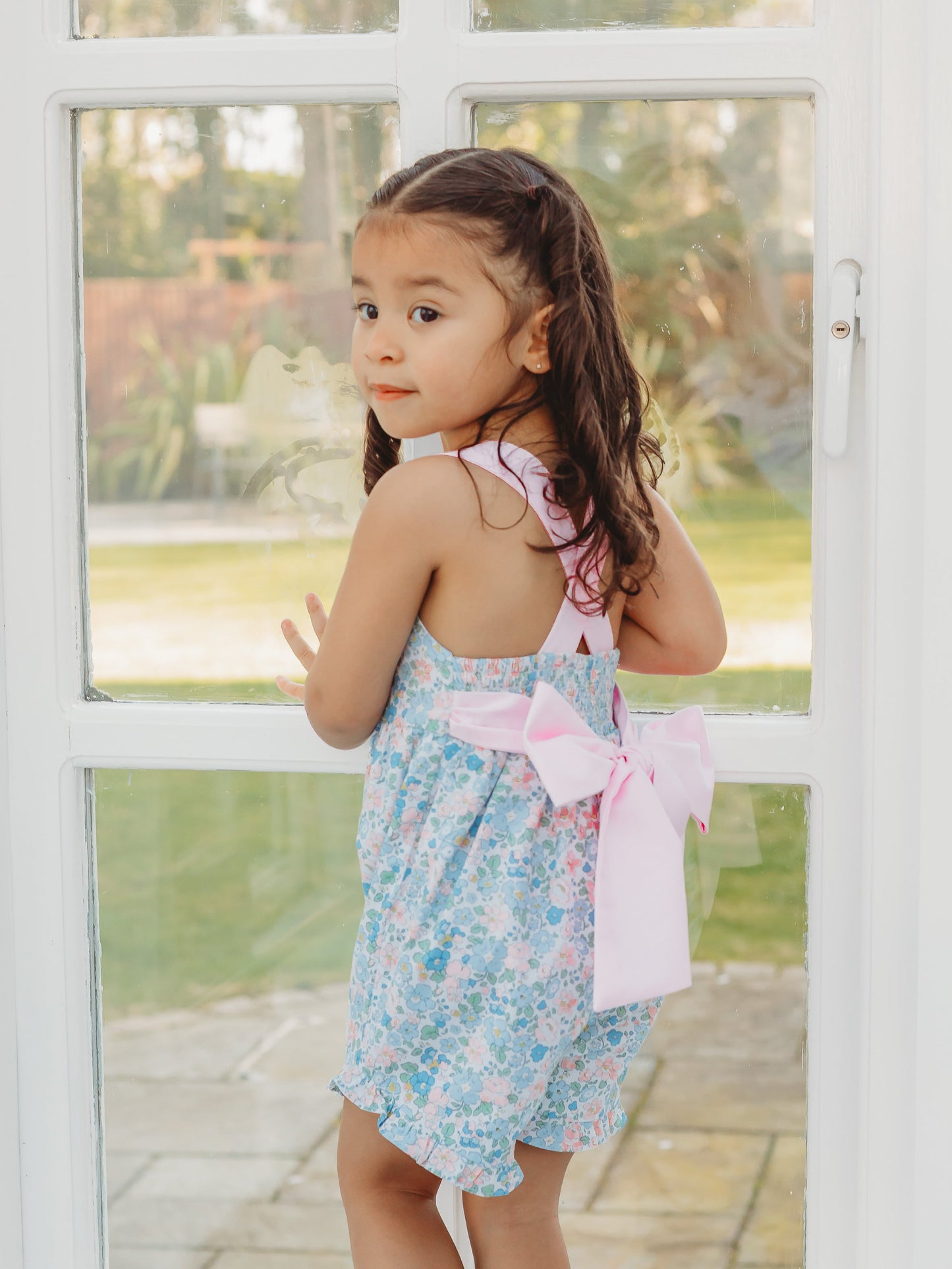 'Betsy' floral bow detail playsuit - Rose & Albert