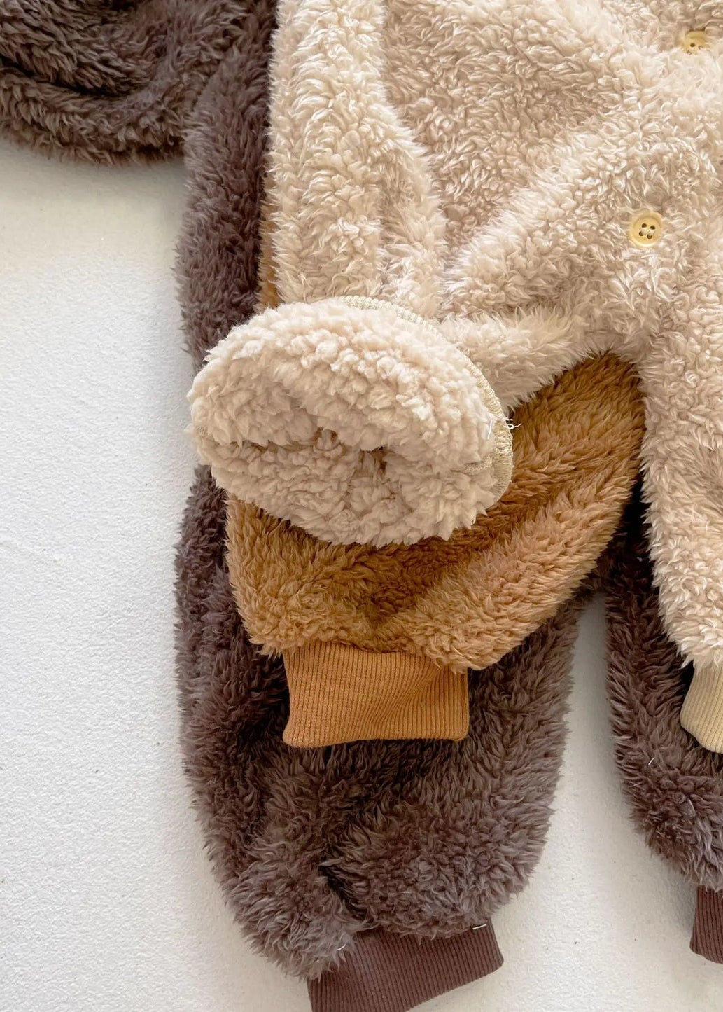 The Fur Bear Knitted Hooded Pramsuit