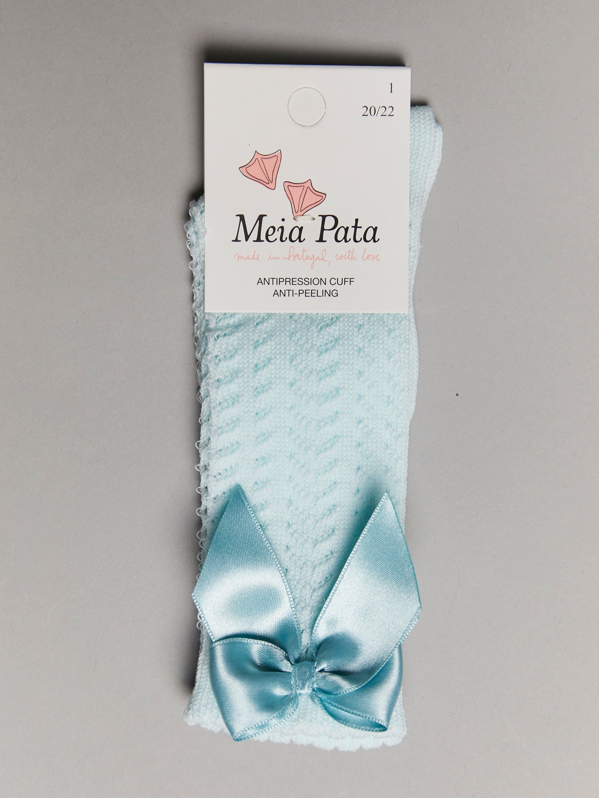 Meia Pata satin bow socks - Rose & Albert