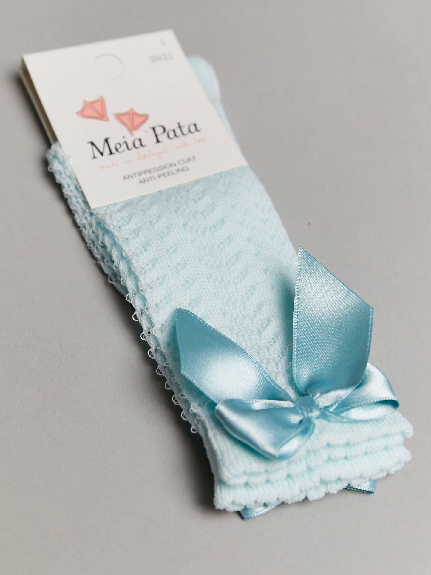 Meia Pata satin bow socks - Rose & Albert