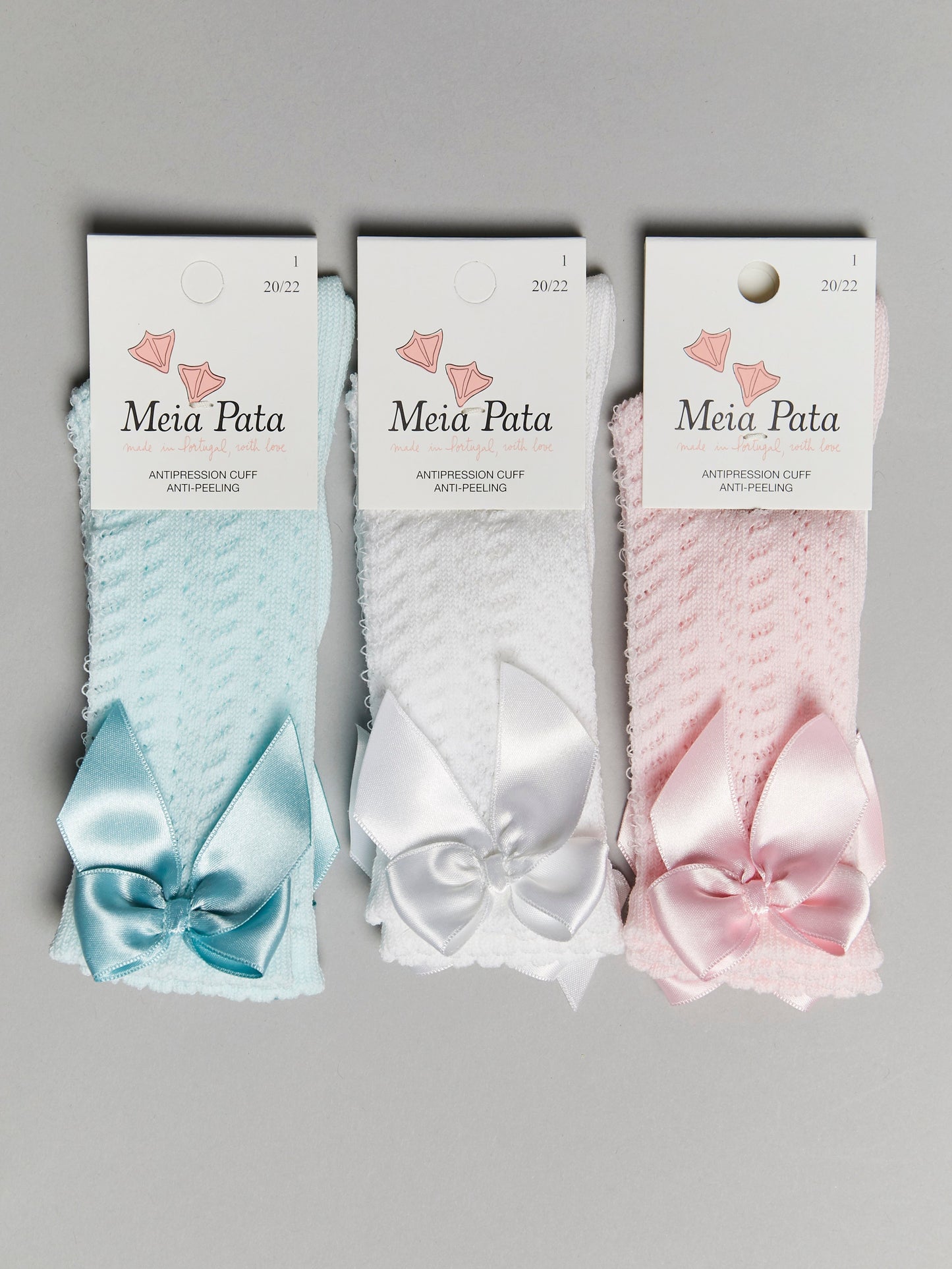 Meia Pata satin bow socks - Rose & Albert