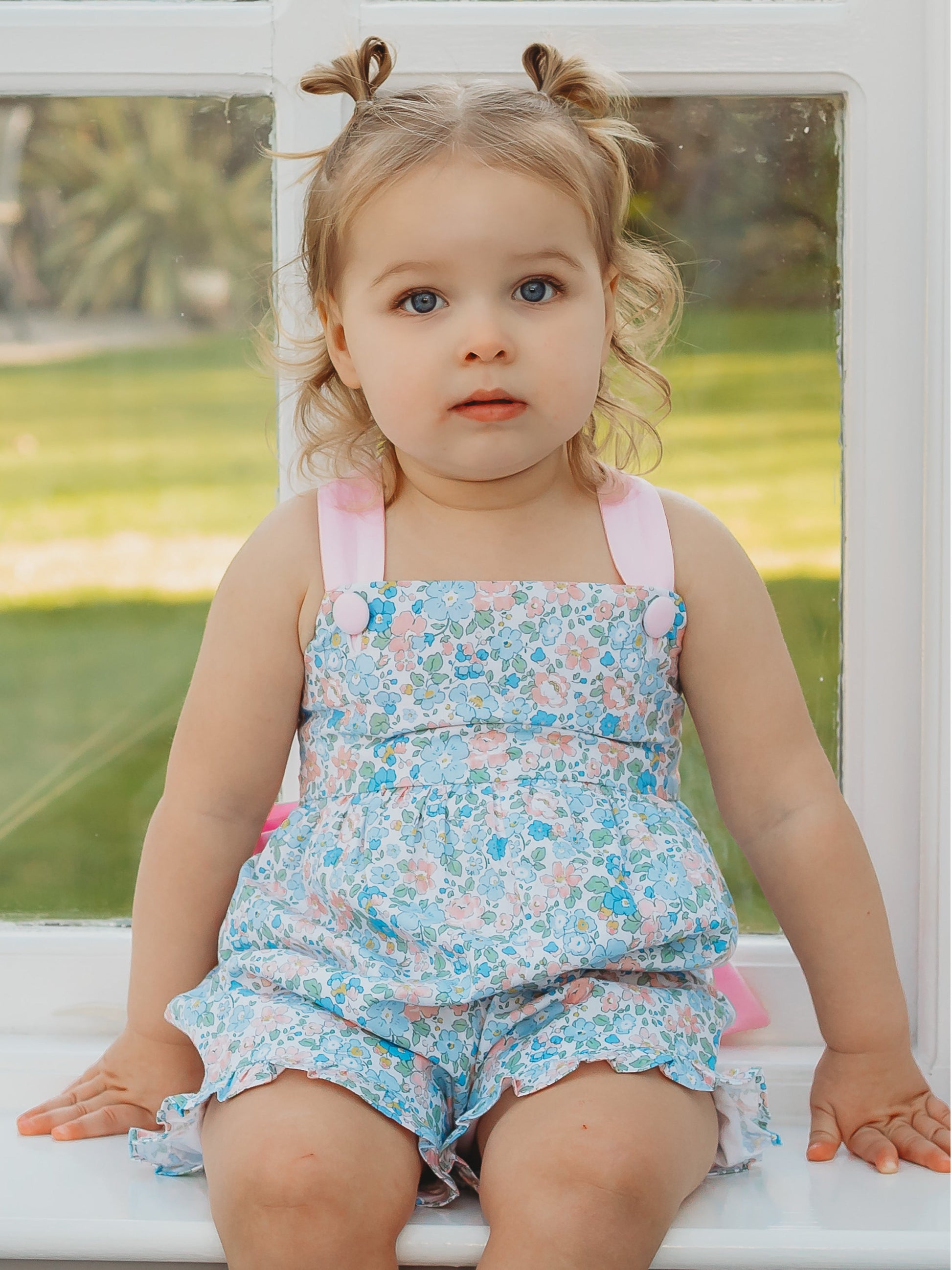 'Betsy' floral bow detail playsuit - Rose & Albert
