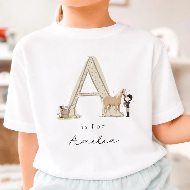 Personalised Children's Gifting T-Shirt | Horse / Pony Design