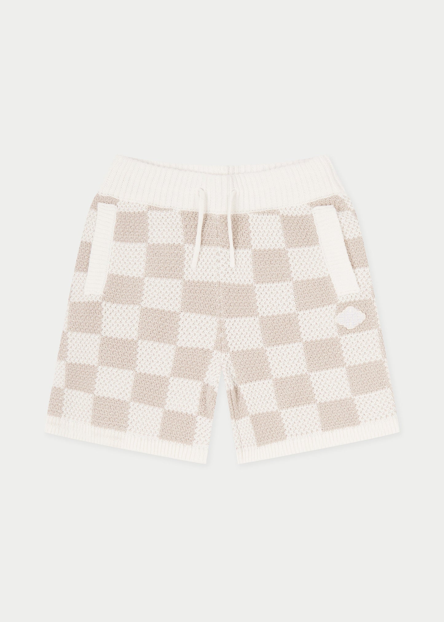 Kids Knitted Checkerboard Shorts