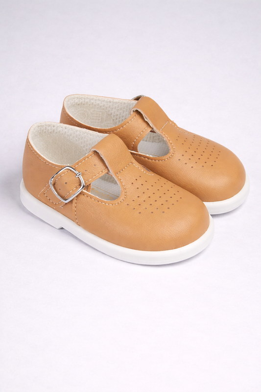 Baypods Camel First Walker Shoes in Brown