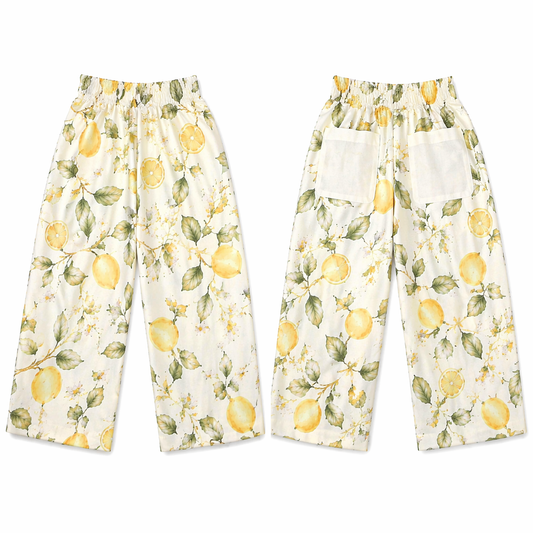 Lemon Breeze Trousers — White Daisy