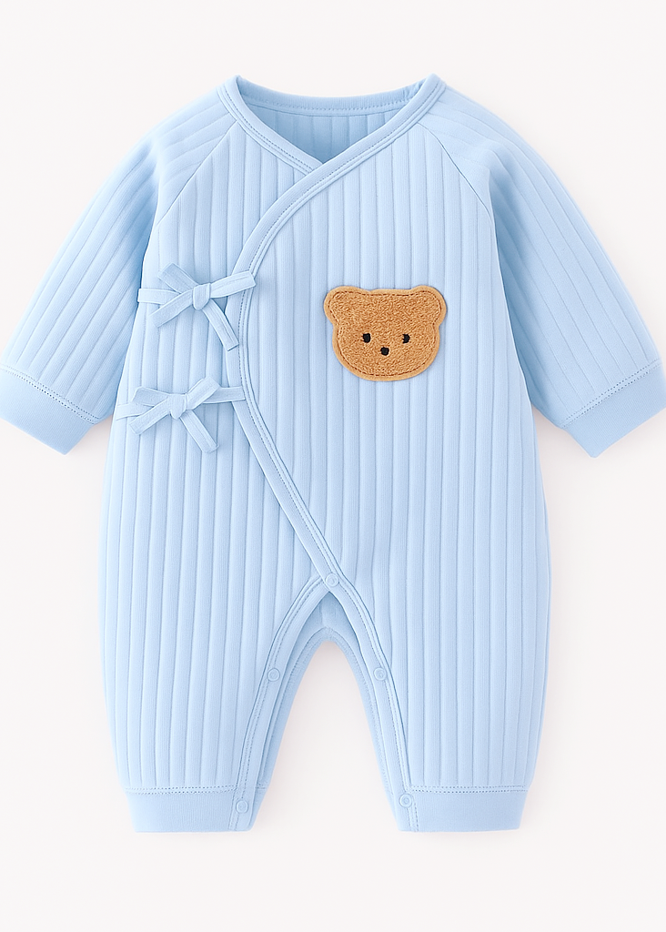 The Cozy Boucle Baby Bear & Personalised Gift Box in Blue
