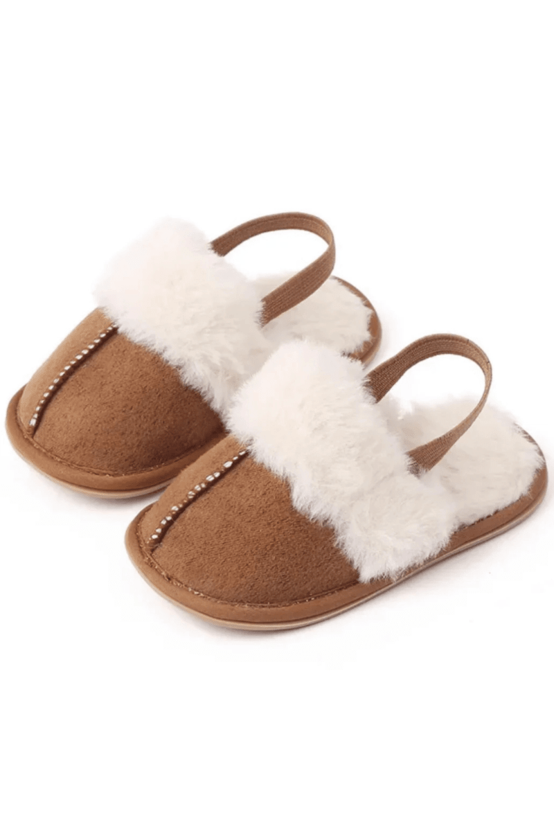 The Fur Slippers Beige, Brown or Pink - Cozy Crew Club