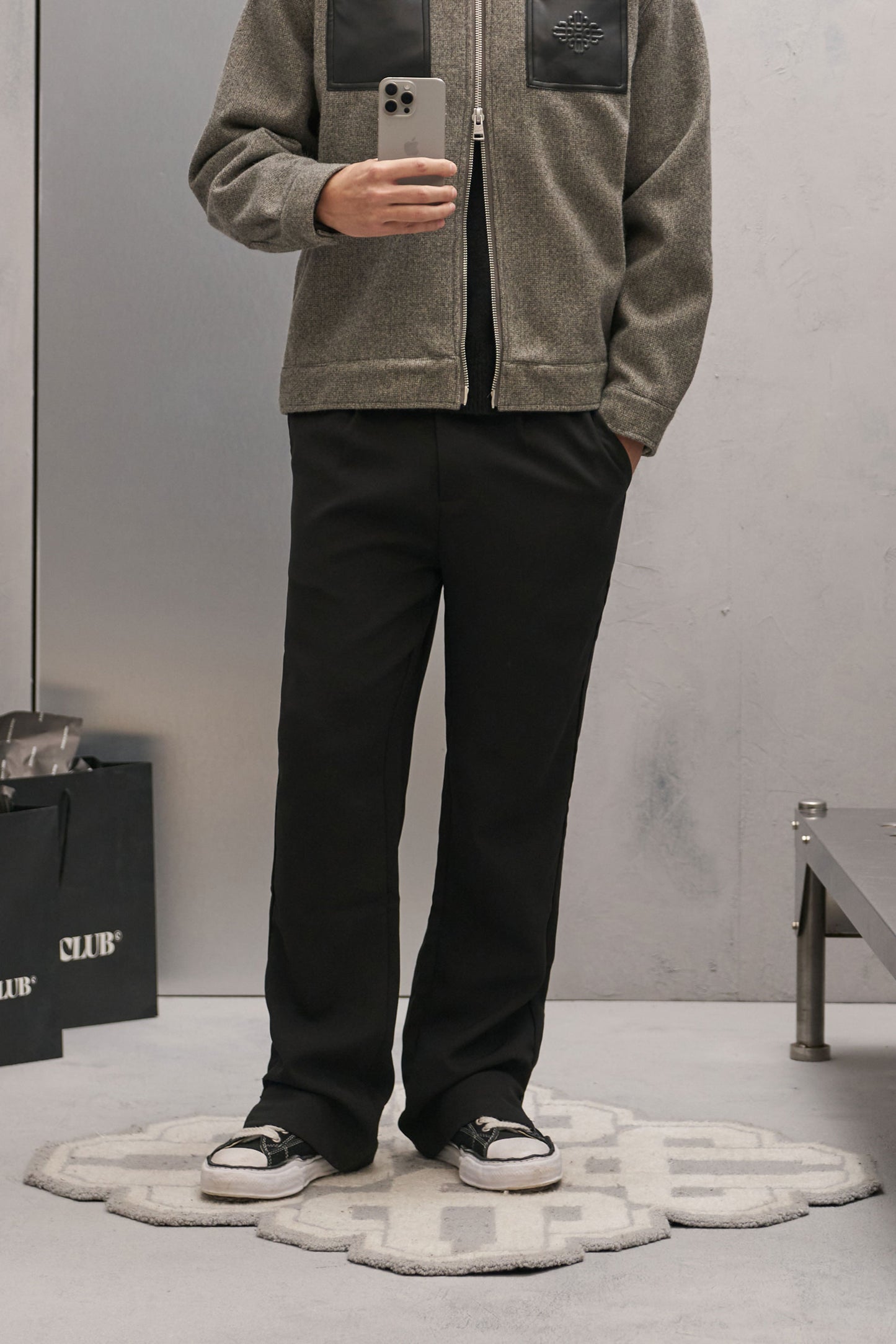 ULTIMATE SPLIT HEM SMART PANT - BLACK