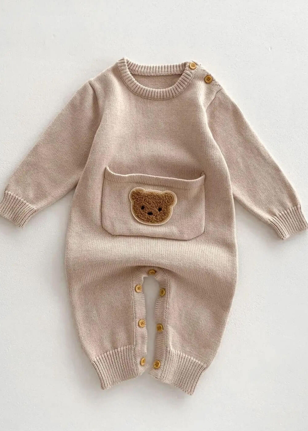 Waffle Bear One Piece Playsuit