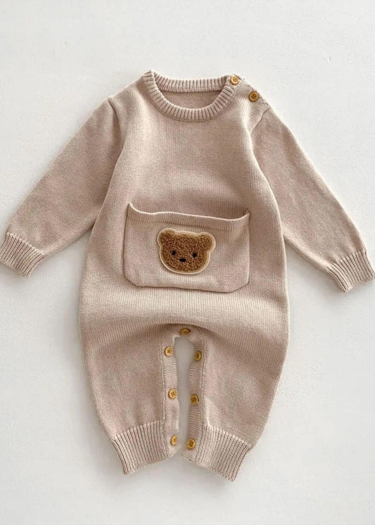 Waffle Bear One Piece Playsuit