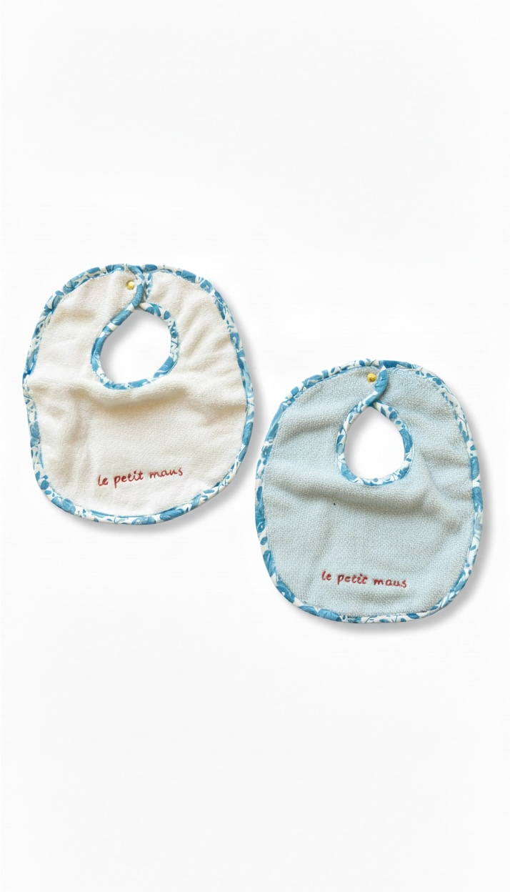 Set of 2 Terry cotton bibs
