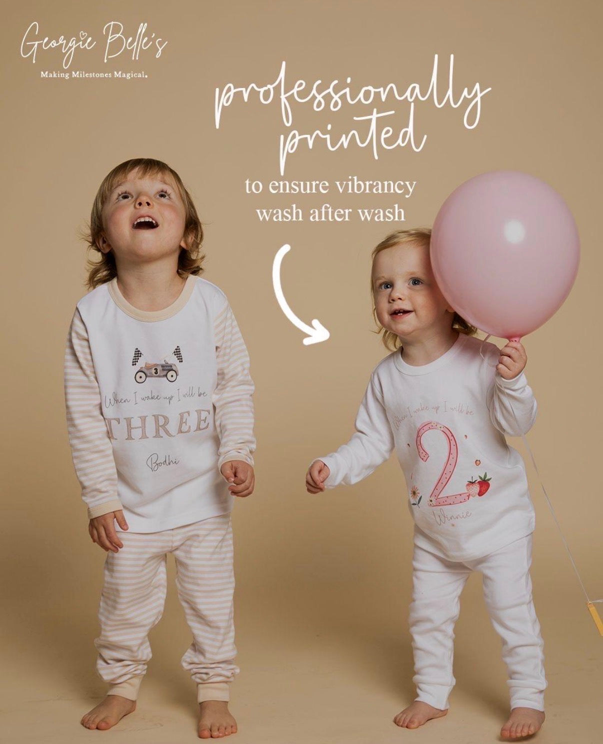 Personalised Red Stripe Birthday Pyjamas - Strawberry Design