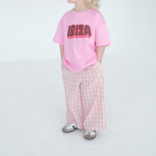 Gingham Play Trousers - Pink