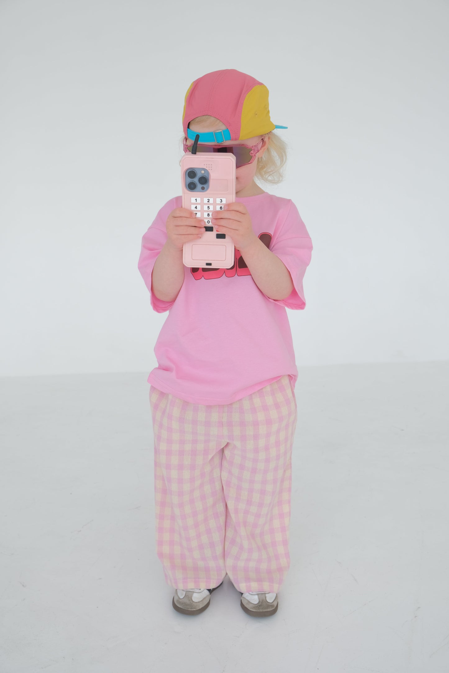 Gingham Play Trousers - Pink