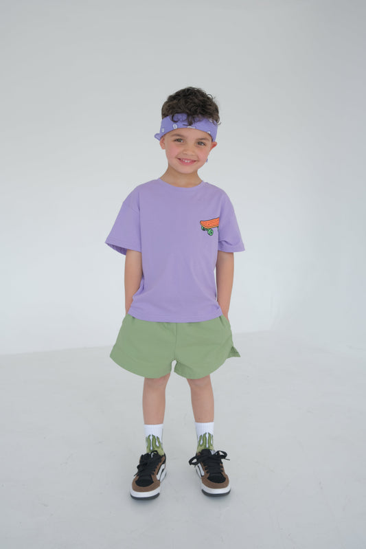 Green Cotton shorts