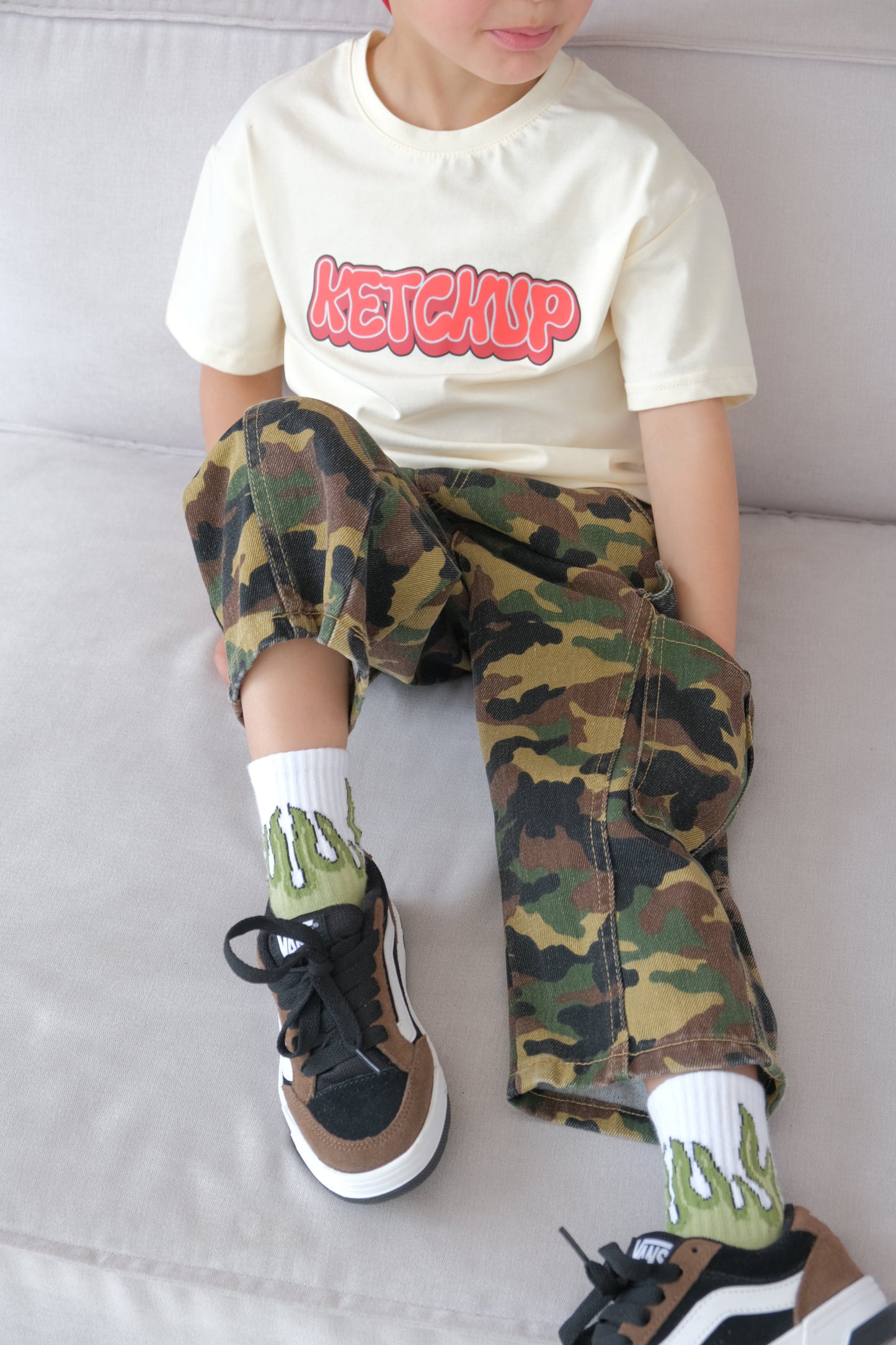 Camo Denim Cargo Trousers