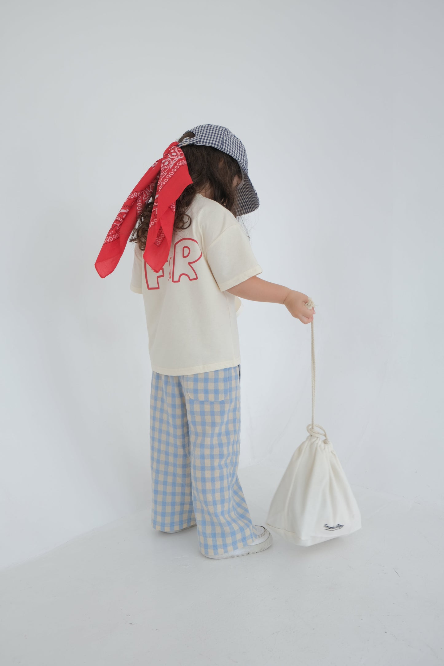Gingham Play Trousers - Blue