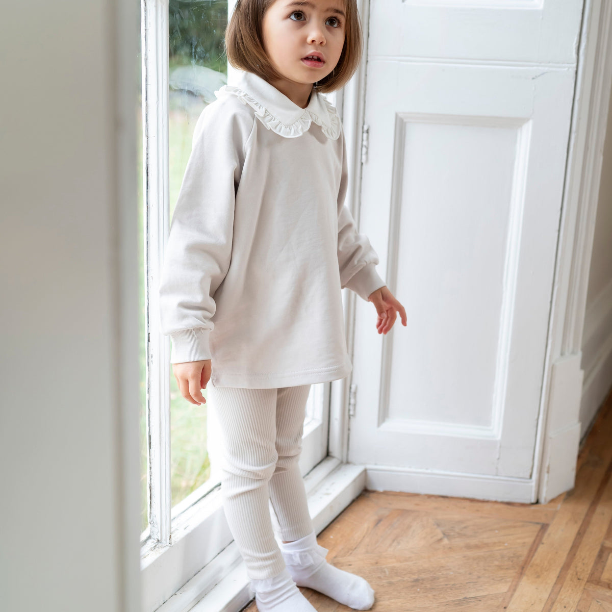 Ribbed Leggings - Off White