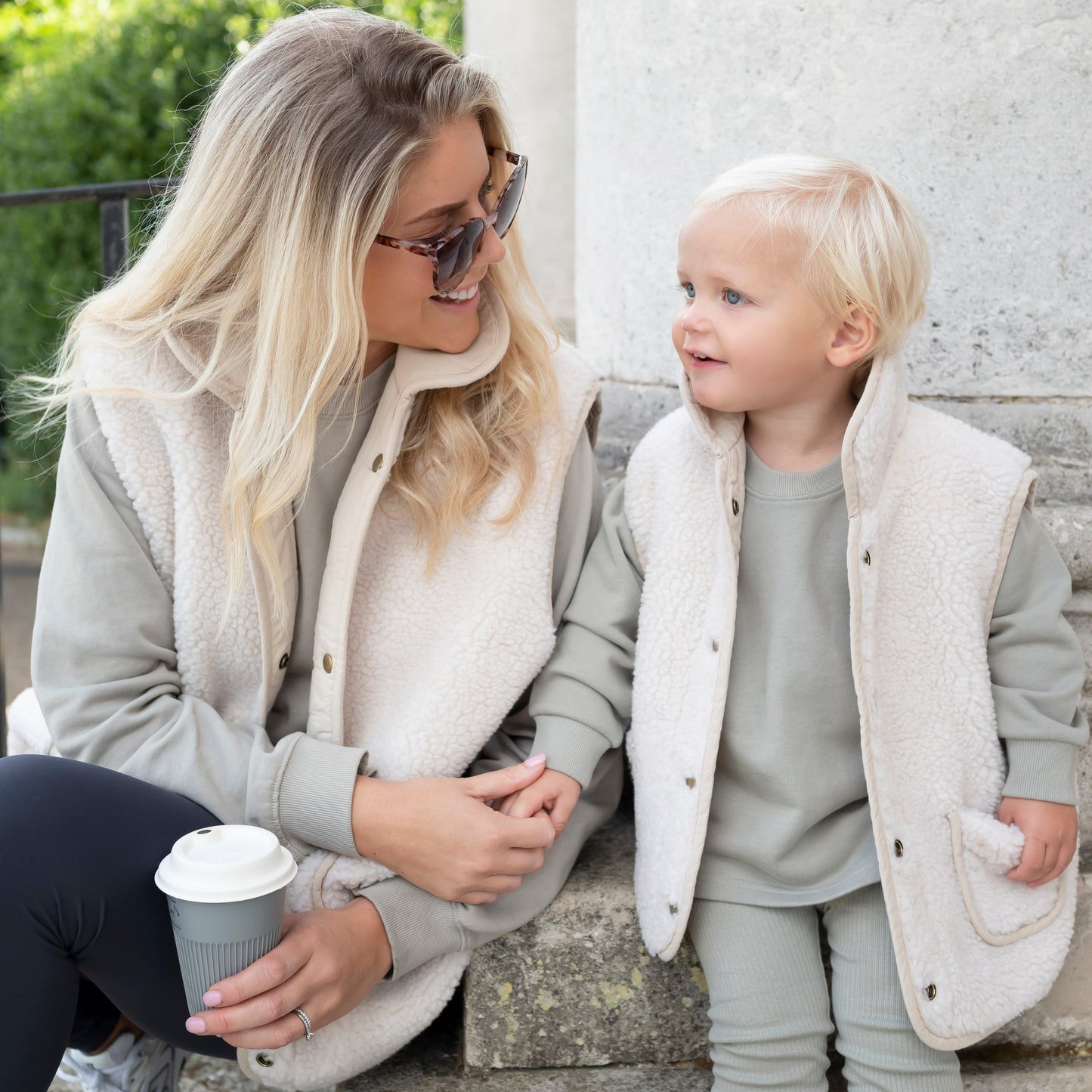 Mama Body Warmer in Beige